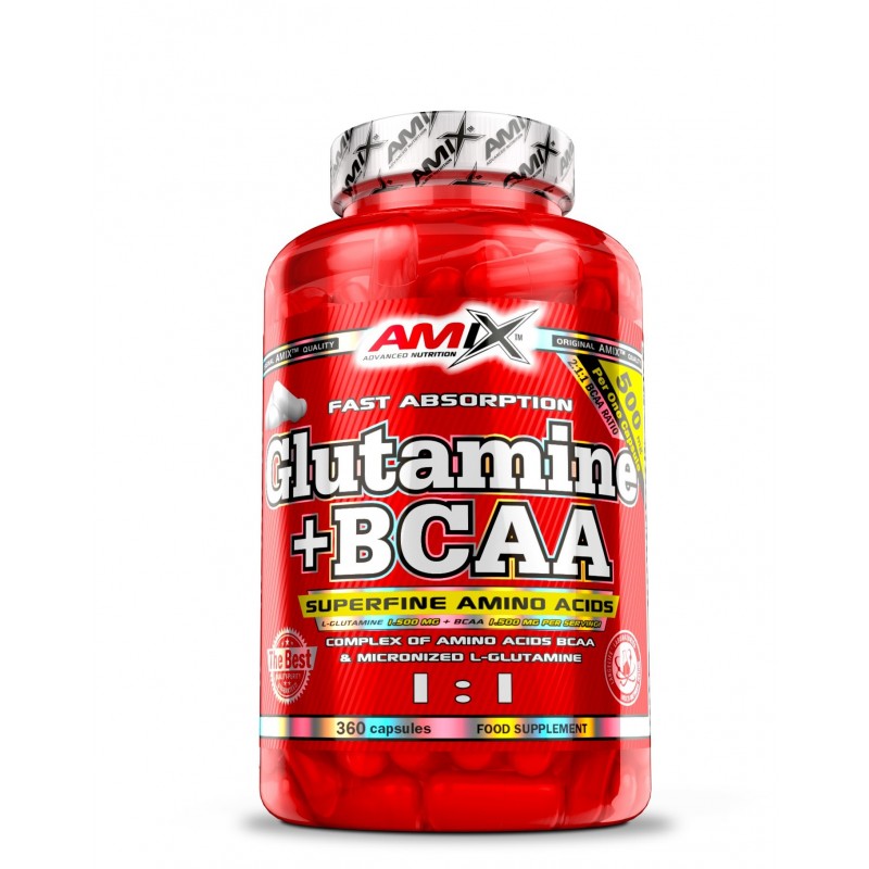 GLUTAMINA + BCAA 360 CAPS AMIX
