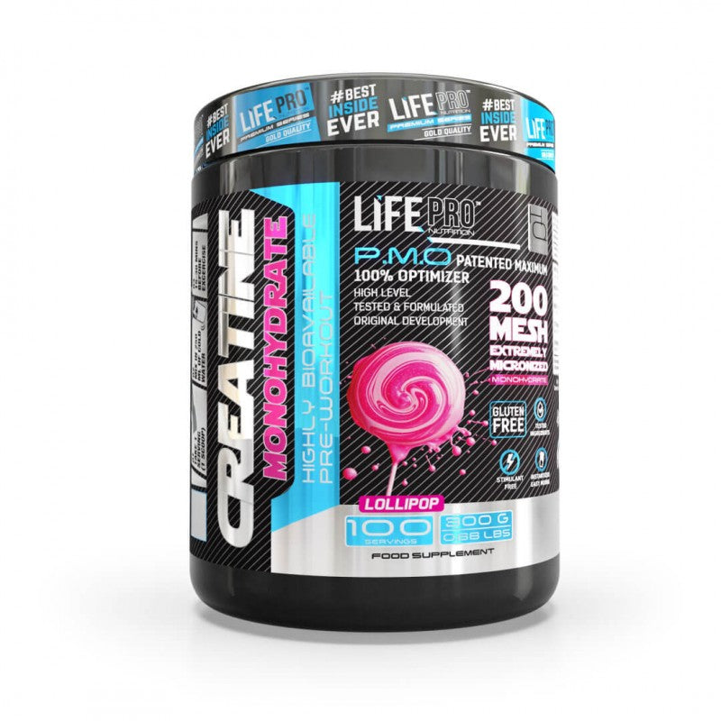 Life Pro Creatine Monohydrate 200mesh 300g Lollipop