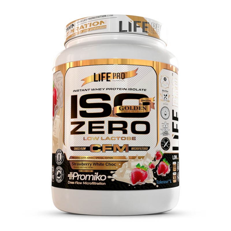 Life Pro isolate gourmet sabor chocolate blanco y fresas