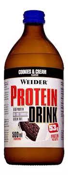 Bebida de proteína Weider con sabor cookies and cream