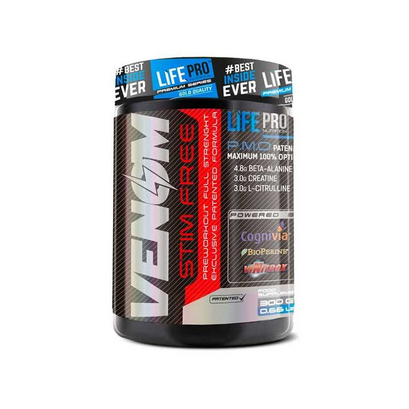 LIFE PRO NEW VENOM NON STIMULANT PRE- WORKOUT 300G